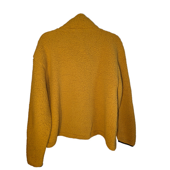 Love Tree Women's Large Gold Mustard Yellow 1/4 Zip Sweater large front pocket - Picture 14 of 14